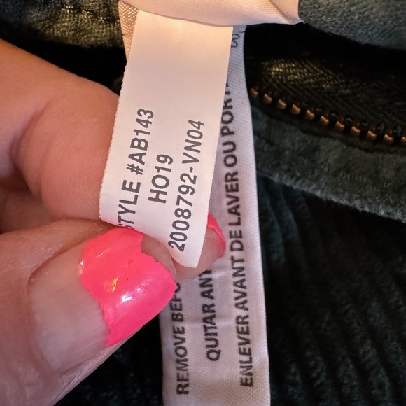 Madewell Slim Emmett Wide Leg Whale Corduroy Crop Pants Women's 27 Green Ankle - Picture 7 of 10